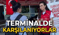 Yeni terminalde karşılanıyorlar