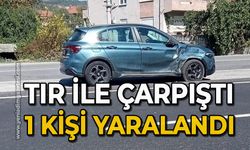 Tır ile çarpıştı: 1 kişi yaralandı