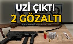 Polisin durdurduğu araçtan "Uzi" çıktı: 2 gözaltı