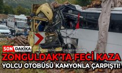 Zonguldak'ta feci kaza: Yolcu otobüsü kamyona çarptı, çok sayıda yaralı var!