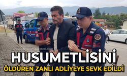 Husumetlisini öldüren zanlı adliyeye sevk edildi