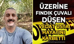 Üzeirne fındık çuvalı düşen Vedat Usta hayatını kaybetti