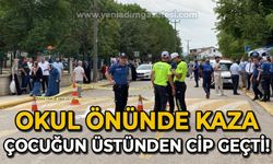 Okul önünde kaza: Çocuğun üstünden cip geçti!