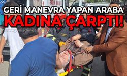 Geri manevra yapan kamyonet, kadına çarptı