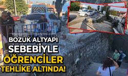 Bozuk altyapı ilkokul öğrencilerinin korkulu rüyası oldu