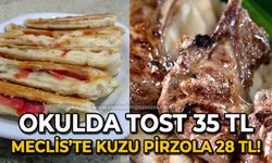 Okulda tost 35 TL, Meclis'te kuzu pirzola 28 TL!