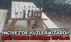 İncivez'de alkol alemi: Şehit parkını birahaneye çevirdiler!