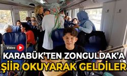 Karabük'ten Zonguldak'a şiir okuyarak geldiler