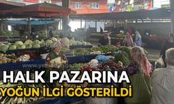 Halk pazarına yoğun ilgi gösterildi