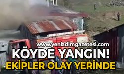 Köyde yangın: Ekipler olay yerinde