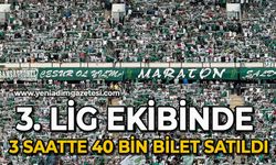 3. Lig ekibinde 3 saatte 40 bin bilet satıldı