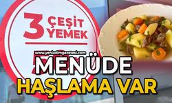 Menüde haşlama var