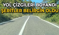 Yol çizgileri çekildi, şeritler belirgin oldu