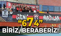 Bartınspor taraftarından Zonguldak'a anlamlı mesaj: "674, Biriz, Beraberiz!"