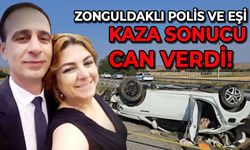 Zonguldaklı polis memuru Kahraman Kudu ve eşi Filiz Kudu kaza sonucu can verdi!