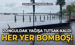 Zonguldak yağmura tutsak kaldı: Her yer bomboş!