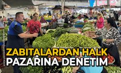 Zabıtalardan halk pazarında denetim