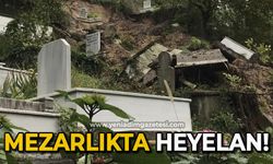 Mezarlıkta heyelan!