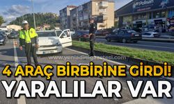 4 araç birbirine girdi: 5 yaralı!