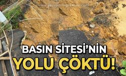 Basın Sitesi'nin yolu çöktü