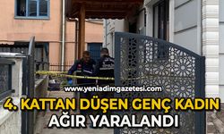 4. kattan düşen genç kadın ağır yaralandı