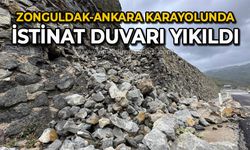 Zonguldak - Ankara karayolunda duvar yıkıldı!