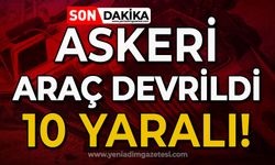 Askeri araç devrildi: 10 yaralı