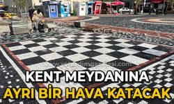 Kent meydanında begonit yapımı devam ediyor: Bambaşka hava katacak