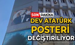 Dev Atatürk posteri değiştiriliyor