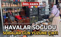 Zonguldak'ta havalar soğudu, sobalar gün yüzüne çıktı