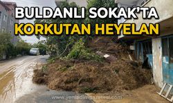 Buldanlı Sokak'ta korkutan heyelan!