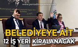 Belediyeye ait 12 iş yeri kiralanacak