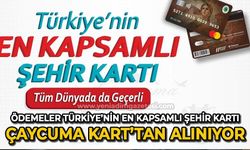 Ödemeler Türkiye'nin en kapsamlı şehir kartı Çaycuma Kart ile alınıyor