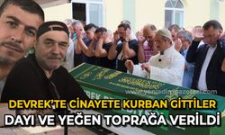 Zonguldak'ta cinayete kurban giden dayı ve yeğeni toprağa verildi