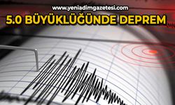 5,0 büyüklüğünde deprem