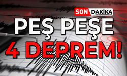 Peş peşe 4 deprem: Korku dolu anlar yaşandı!