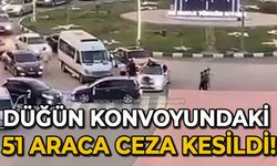 Düğün konvoylarındaki 51 araca 36 bin lira ceza kesildi