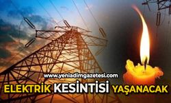 Elektrik kesintisi yaşanacak