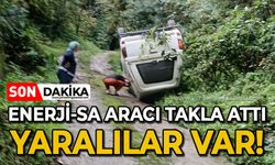 Enerji-SA aracı takla attı: Yaralılar var