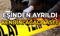 Eşinden ayrılan genç, asılı halde bulundu