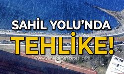 Sahil yolunda tehlike