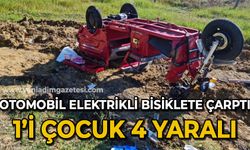 Zonguldak’ta otomobil elektrikli motosiklete çarptı; 1’i çocuk 4 yaralı