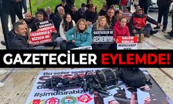 Madenci Anıtı'nda eylem: Gazeteciler haklarını aradı