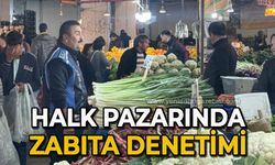 Zabıta ekiplerinden Halk pazarında denetim