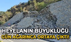 Heyelanın büyüklüğü gün ağarınca ortaya çıktı