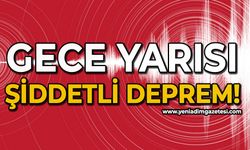 Gece yarısı şiddetli deprem!