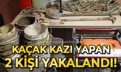 Kaçak kazı yapan 2 kişi yakalandı