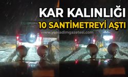 Kar kalınlığı 10 santimetreyi aştı