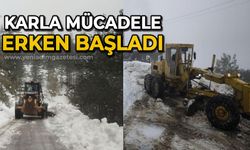 Karla mücadele erken başladı