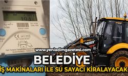 Belediye iş makineleri ve su sayacı satacak